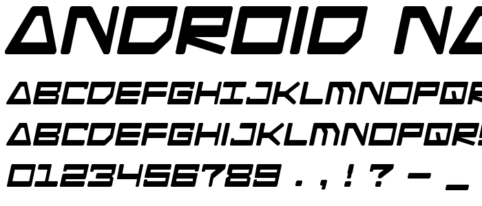 Android Nation Bold font